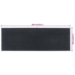 vidaXL Doormat Dark Gray 100x300 cm Coir Tufted