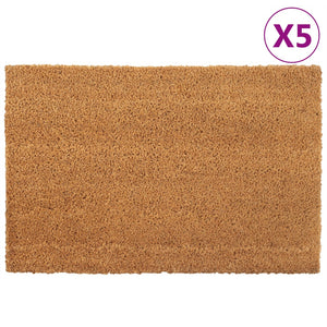 vidaXL Doormats 5 pcs. Natural 40x60 cm Coir Tufted