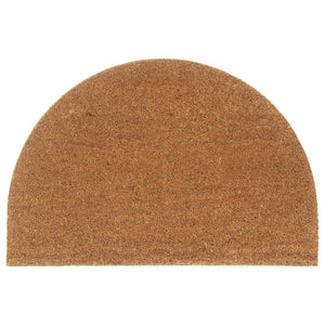 vidaXL Natural Half-Round Doormat 60x90 cm Coir Tufted