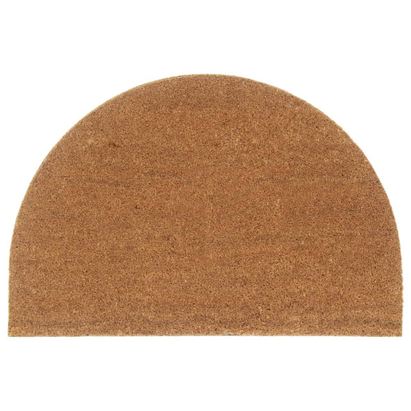 vidaXL Natural Half-Round Doormat 60x90 cm Coir Tufted