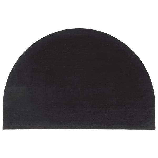 vidaXL Natural Half-Round Doormat 60x90 cm Coir Tufted