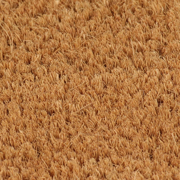 vidaXL Natural Half-Round Doormat 60x90 cm Coir Tufted