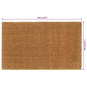 vidaXL Doormat Natural 90x150 cm Coir Tufted