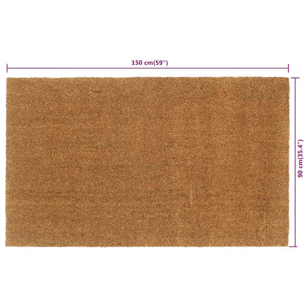 vidaXL Doormat Natural 90x150 cm Coir Tufted