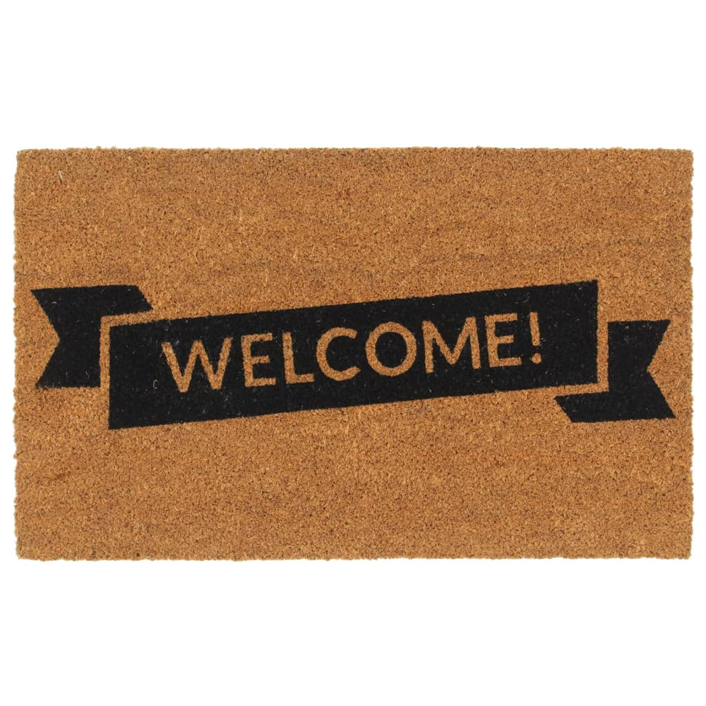 vidaXL Coir Doormat Natural 45x75 cm Tufted