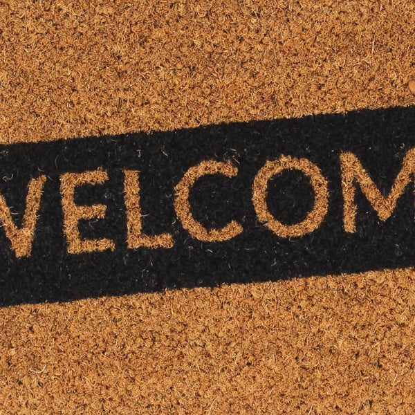 vidaXL Coir Doormat Natural 45x75 cm Tufted