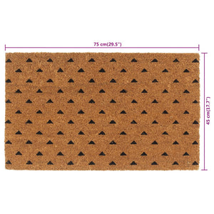 vidaXL Coir Doormat Natural 45x75 cm Tufted