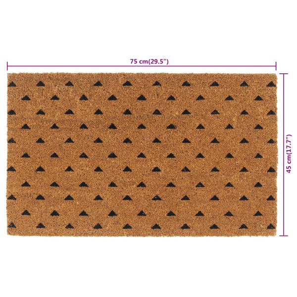 vidaXL Coir Doormat Natural 45x75 cm Tufted