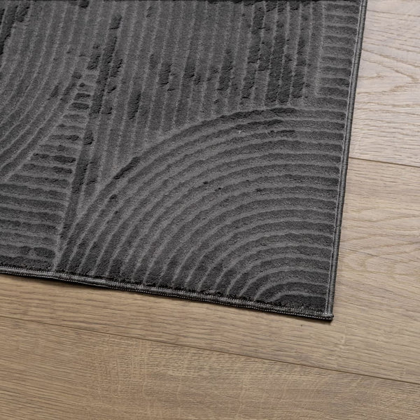 Anthrazit Teppich IZA, Skandi-Stil, 100x200 cm