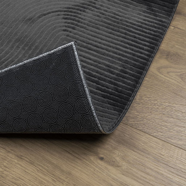 Anthrazit Teppich IZA, Skandi-Stil, 100x200 cm