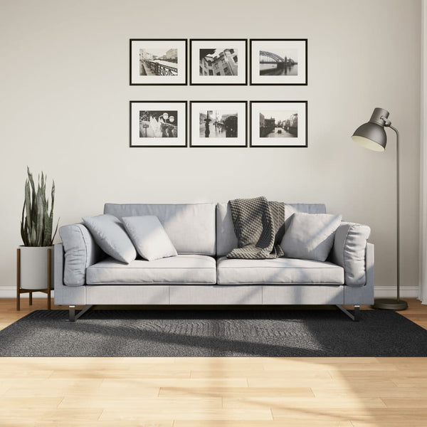 Anthrazit Teppich IZA, Skandi-Stil, 100x200 cm