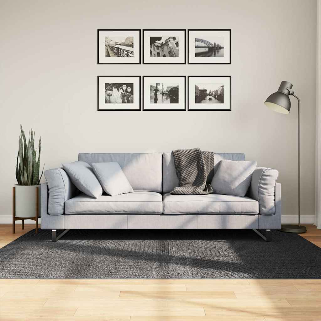 Anthrazit Teppich IZA Skandi-Stil 140x200 cm