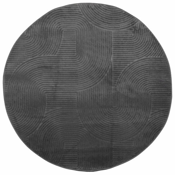 Anthrazit Teppich IZA, Ø 80cm
