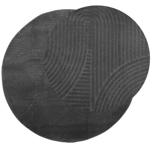 Anthrazit Teppich IZA, Ø 120 cm