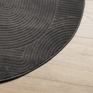 Anthrazit Teppich IZA, Ø 120 cm