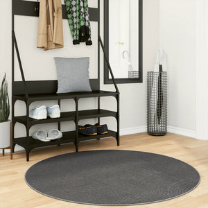 Anthrazit Teppich IZA, Ø 120 cm