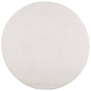 Creme Teppich IZA Kurzflor Ø 80cm