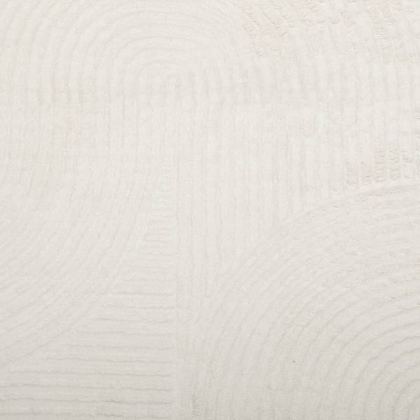 Creme Teppich IZA Kurzflor Ø 80cm