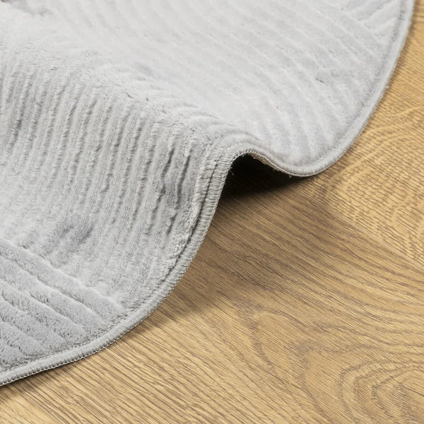 Grauer Teppich IZA, Kurzflor, Ø 160cm