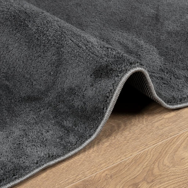 Anthrazit Teppich Kurzflor 200x200 cm