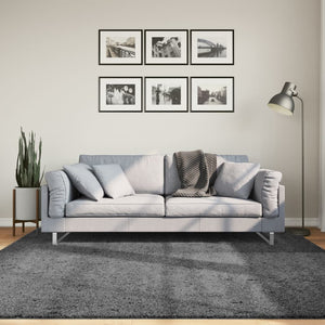 Anthrazit Teppich Kurzflor 200x200 cm
