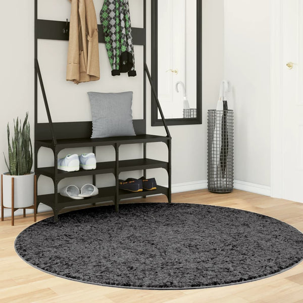Anthrazit Teppich OVIEDO Ø 160 cm