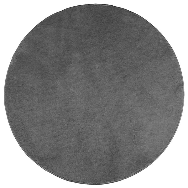Anthrazit Teppich Kurzflor Ø 200 cm