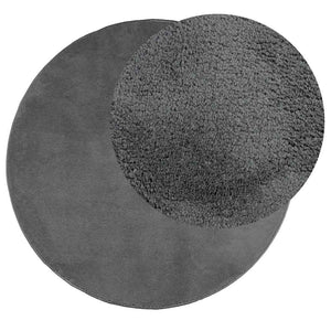 Anthrazit Teppich Kurzflor Ø 200 cm