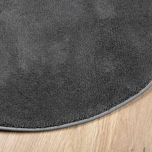 Anthrazit Teppich Kurzflor Ø 200 cm