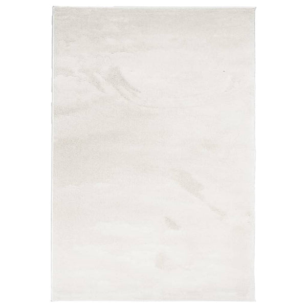 Beiger Kurzflor Teppich OVIEDO 120x170 cm