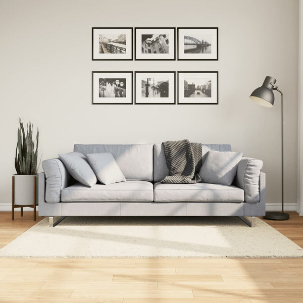 Beiger Kurzflor Teppich OVIEDO 120x170 cm