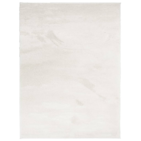 Beiger Kurzflor Teppich 240x340 cm