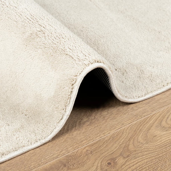 Beiger Kurzflor Teppich 240x340 cm