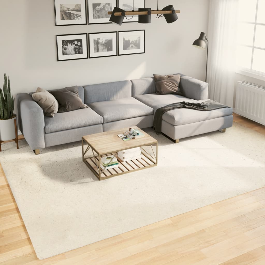 Beiger Kurzflor Teppich 240x340 cm