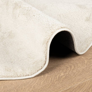 Beiger Kurzflor Teppich OVIEDO Ø 160 cm