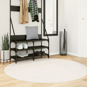 Beiger Kurzflor Teppich OVIEDO Ø 160 cm