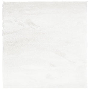 Creme Kurzflor Teppich 120x120 cm