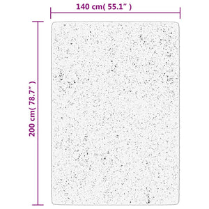 Creme Kurzflor Teppich 140x200 cm