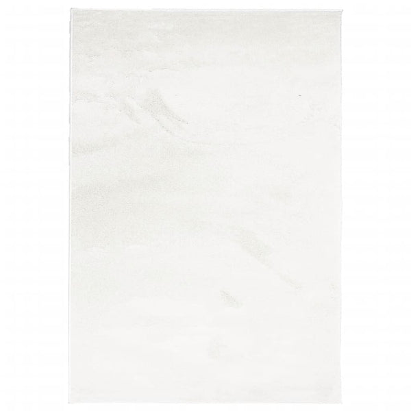 Creme Kurzflor Teppich 160x230 cm