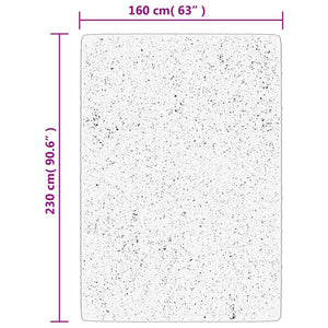 Creme Kurzflor Teppich 160x230 cm