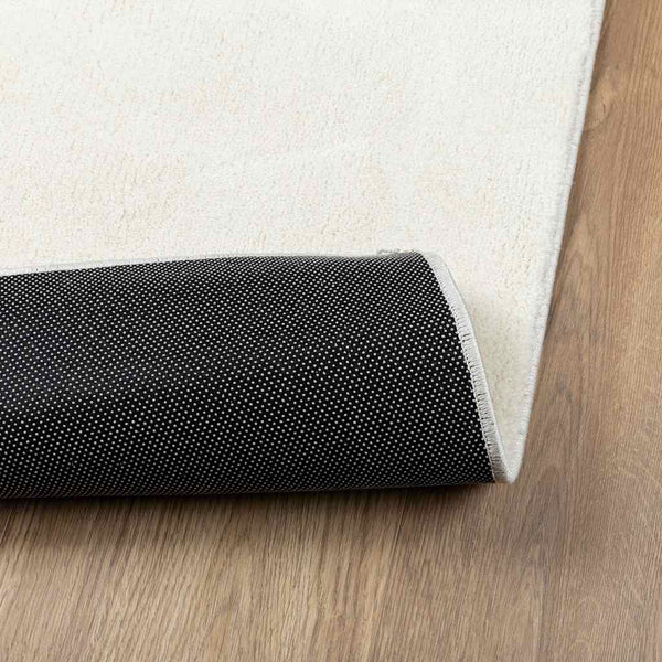 Creme Kurzflor Teppich 200x200 cm