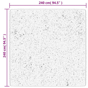 Creme Teppich OVIEDO Kurzflor 240x240 cm