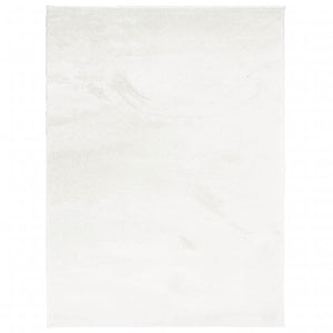 Creme Kurzflor Teppich 240x340 cm