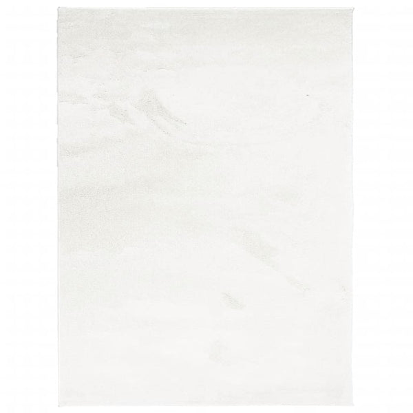 Creme Kurzflor Teppich 240x340 cm