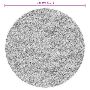 Creme Kurzflor Teppich Ø 120 cm