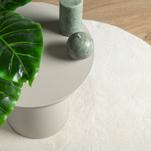 Creme Kurzflor Teppich OVIEDO Ø 160cm