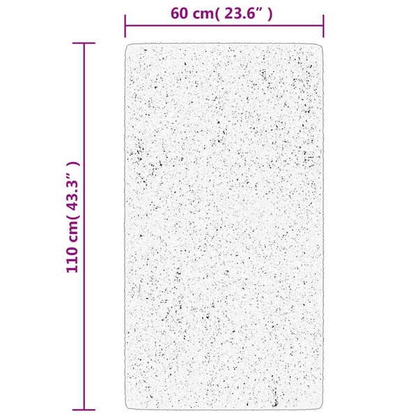 Grauer Kurzflor Teppich OVIEDO 60x110 cm