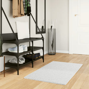 Grauer Kurzflor Teppich OVIEDO 60x110 cm