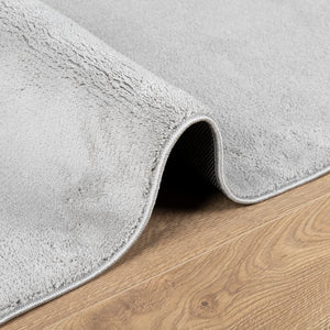 Grauer Kurzflor Teppich OVIEDO 80x250 cm