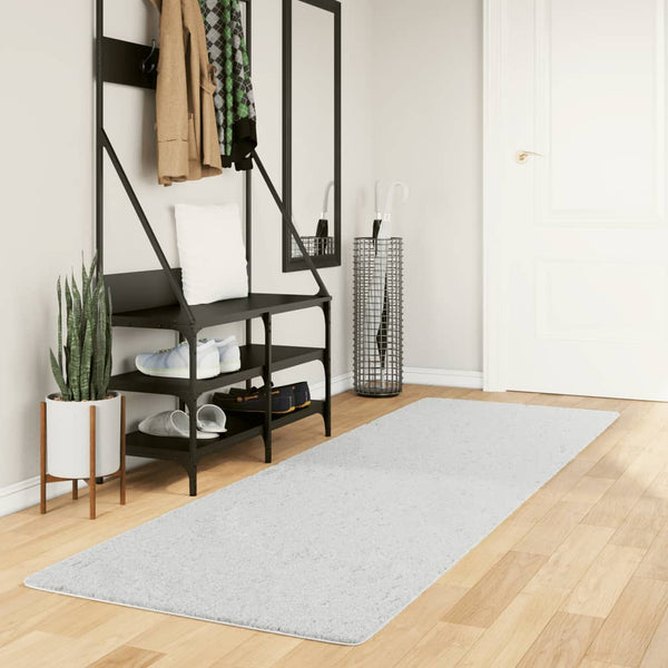 Grauer Kurzflor Teppich OVIEDO 80x250 cm